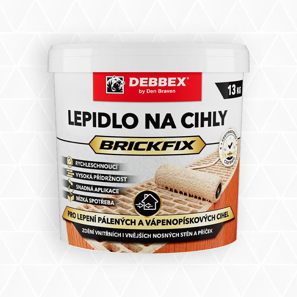 Den Braven uvádí lepidlo na broušené cihly BRICKFIX nanášené válečkem